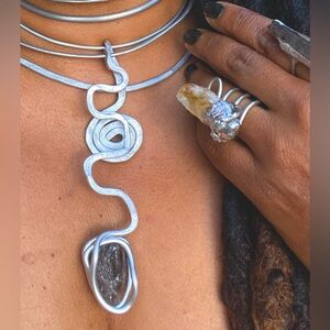 Smoky Quartz Abstract Choker